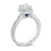 Thumbnail Image 1 of Vera Wang Love Collection 1-1/6 CT. T.W. Princess-Cut Diamond Frame Engagement Ring in 14K White Gold