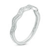 Thumbnail Image 2 of 1/10 CT. T.W. Diamond Wavy Stackable Band in 10K White Gold