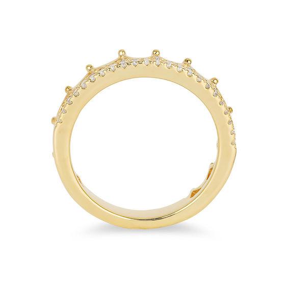 Enchanted Disney Princess 1/6 CT. T.w. Diamond Tiara Wedding Band in 14K Gold