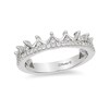 Thumbnail Image 1 of Enchanted Disney Princess 1/6 CT. T.W. Diamond Tiara Wedding Band in 14K White Gold