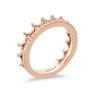 Thumbnail Image 1 of Enchanted Disney Princess 1/6 CT. T.W. Diamond Tiara Wedding Band in 14K Rose Gold