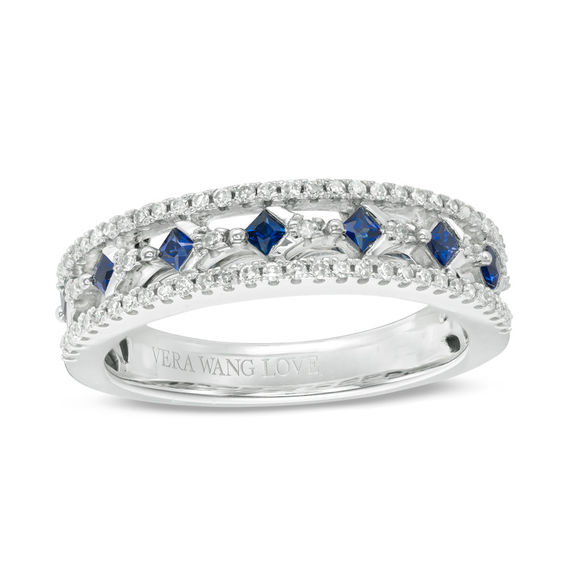 vera wang blue sapphire engagement rings