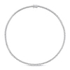 Thumbnail Image 2 of 1 CT. T.W. Diamond "S" Tennis Necklace in Sterling Silver - 17"