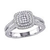 Thumbnail Image 1 of 1/2 CT. T.W. Composite Diamond Double Cushion Frame Ring in Sterling Silver