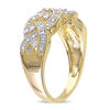 Thumbnail Image 2 of 1/8 CT. T.W. Diamond Vintage-Style Braid Ring in Sterling Silver with Yellow Rhodium