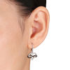Thumbnail Image 2 of Diamond Accent Infinity Heart Drop Earrings in Sterling Silver with Black Rhodium