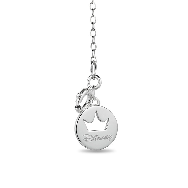 Main Image 2 of Enchanted Disney Princess 1/20 CT. T.W. Diamond Castle Key Pendant in Sterling Silver – 19"