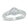 Thumbnail Image 1 of 1/2 CT. T.W. Diamond Frame and Edge Engagement Ring in 10K White Gold
