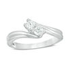 Thumbnail Image 1 of Ever Us® 1/3 CT. T.W. Two-Stone Diamond Bypass Ring in 14K White Gold