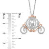 Thumbnail Image 3 of Enchanted Disney Cinderella 1/2 CT. T.W. Diamond Carriage Pendant in 10K Two-Tone Gold - 19"