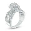 Thumbnail Image 2 of 1 CT. T.W. Composite Diamond Pear-Shaped Frame Multi-Row Engagement Ring in 14K White Gold
