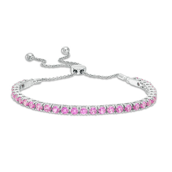 pink and silver bracelet