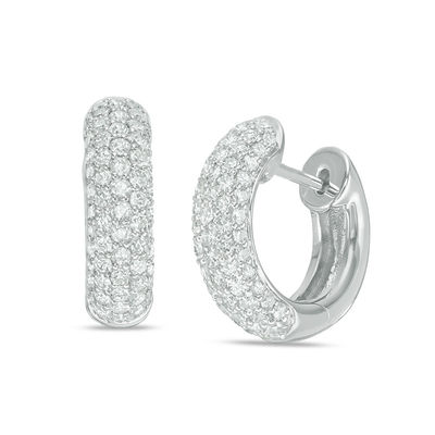 Alternate Black & White Diamond Hoop Earrings for Women 14K Gold Finish Diamond Huggies Earrings Daily Wear Ladies Diamond Hoop Earirngs