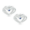 Thumbnail Image 1 of The Kindred Heart from Vera Wang Love Collection 1/10 CT. T.W. Diamond Mini Stud Earrings in Sterling Silver