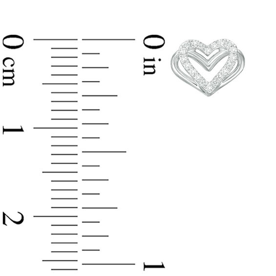 The Kindred Heart from Vera Wang Love Collection 1/10 CT. T.w. Diamond Mini Stud Earrings in Sterling Silver