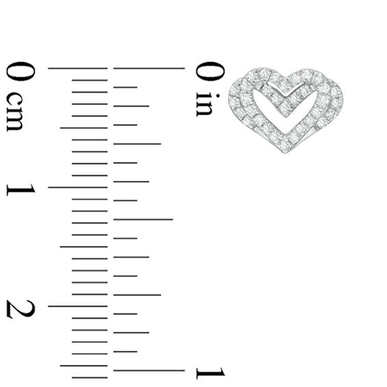 The Kindred Heart from Vera Wang Love Collection 1/6 CT. T.w. Diamond Mini Stud Earrings in Sterling Silver