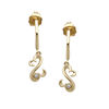 Thumbnail Image 1 of Open Hearts by Jane Seymour™ Diamond Accent Drop Earrings in 10K Gold