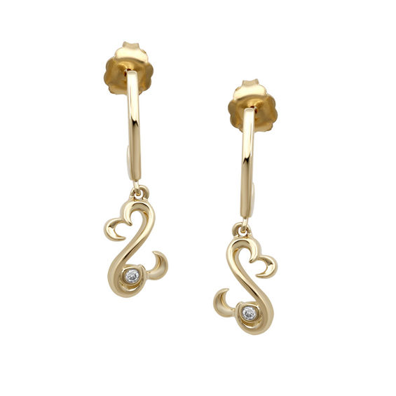 Open Hearts by Jane Seymourâ¢ Diamond Accent Drop Earrings in 10K Gold