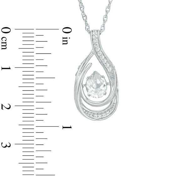 Unstoppable Love™ Pear-Shaped Lab-Created White Sapphire Loop Pendant in Sterling Silver Unstoppable Love™ Pear-Shaped Lab-Created White Sapphire Loop Pendant in Sterling Silver
