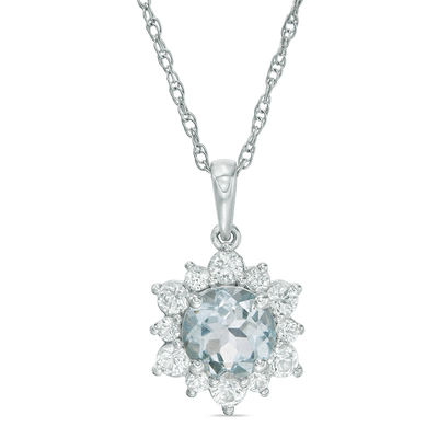 Zales sales aquamarine necklace