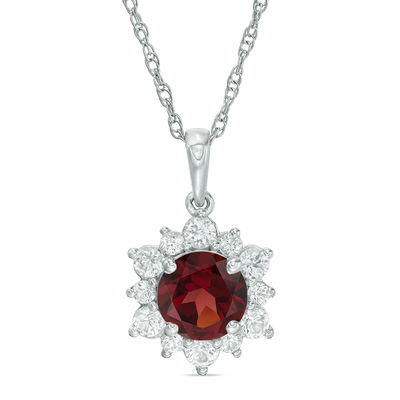 Zales garnet deals necklaces