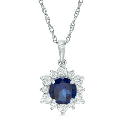 Zales white sapphire necklace deals