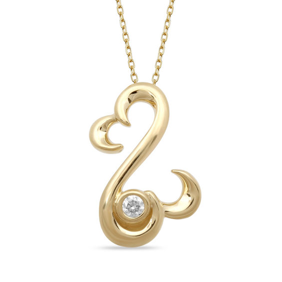 Open Hearts by Jane Seymourâ¢ Diamond Accent Solitaire Pendant in 10K Gold