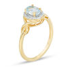 Thumbnail Image 2 of Oval Aquamarine and Diamond Accent Twist Ring in 10K Gold