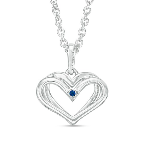 The Kindred Heart from Vera Wang Love Collection 1/10 CT. T.w. Diamond Mini Pendant in Sterling Silver - 19"