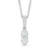 Thumbnail Image 0 of Ever Us® 1/4 CT. T.W. Two-Stone Diamond Pendant in 14K White Gold - 19"
