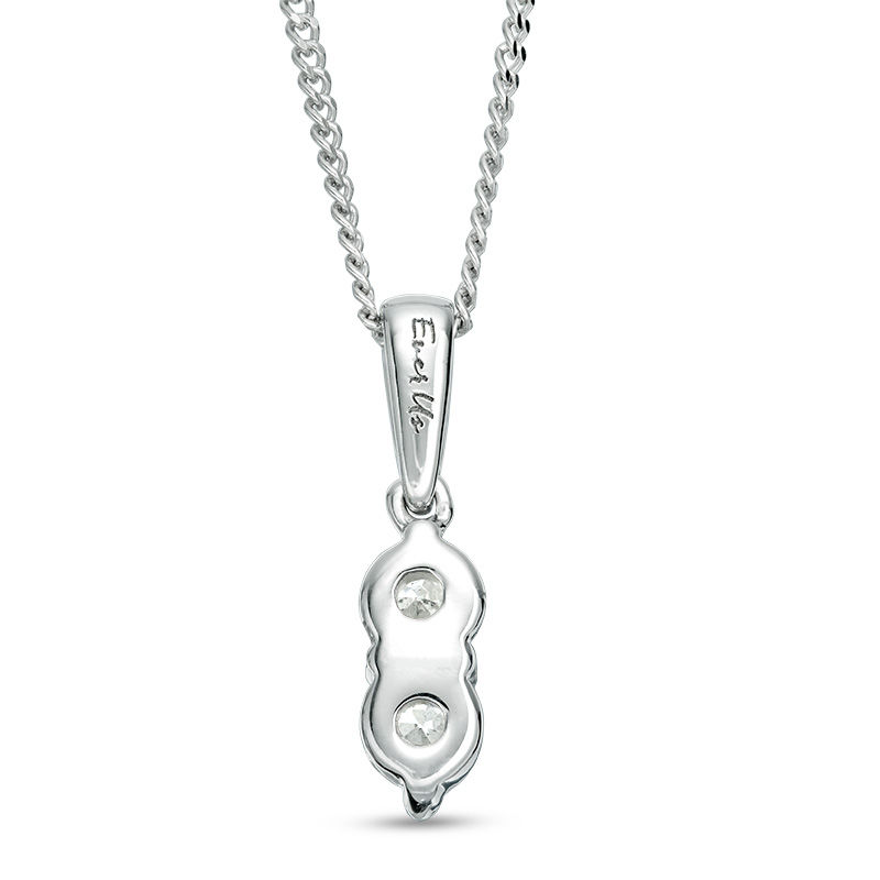 Ever Us® 1/4 CT. T.W. Two-Stone Diamond Pendant in 14K White Gold - 19"