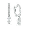 Thumbnail Image 1 of Ever Us® 1/2 CT. T.W. Two-Stone Diamond Drop Earrings in 14K White Gold