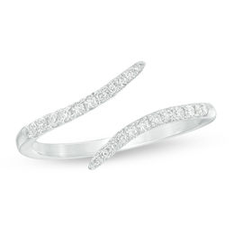 1/5 CT. T.W. Diamond Bypass Wrap Ring in 10K White Gold