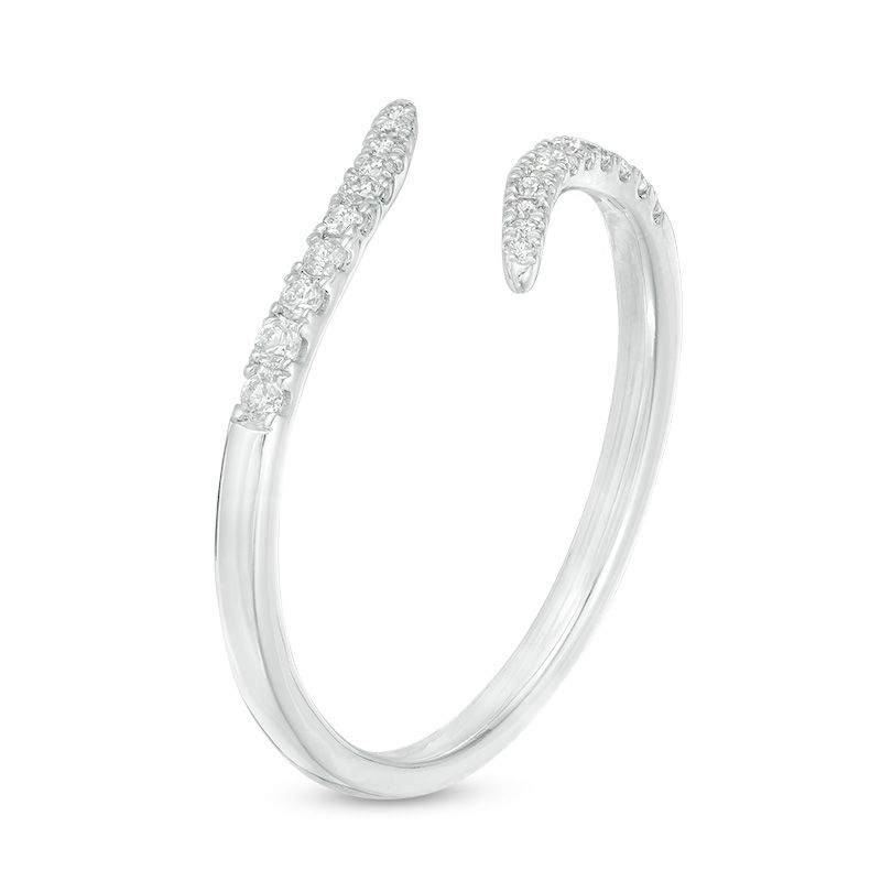 Main Image 2 of 1/5 CT. T.W. Diamond Bypass Wrap Ring in 10K White Gold