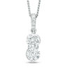 Thumbnail Image 1 of Ever Us® 1 CT. T.W. Two-Stone Diamond Pendant in 14K White Gold - 19"