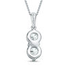 Thumbnail Image 1 of Ever Us® 1-1/2 CT. T.W. Two-Stone Diamond Pendant in 14K White Gold - 19"