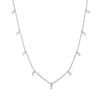 Thumbnail Image 1 of 1/2 CT. T.W. Diamond Station Necklace in 14K White Gold