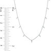 Thumbnail Image 1 of 1/2 CT. T.W. Diamond Station Necklace in 14K White Gold