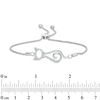 Thumbnail Image 2 of 1/10 CT. T.W. Diamond Cat Silhouette Bolo Bracelet in Sterling Silver - 8.0"