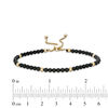 Thumbnail Image 2 of Onyx Bead Bolo Bracelet in 10K Gold - 9.0"