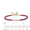 Thumbnail Image 2 of Rhodolite Garnet Bead Bolo Bracelet in 10K Gold - 9.0"