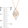 Thumbnail Image 2 of 1/6 CT. T.W. Composite Diamond Swirl Marquise Pendant in 10K Rose Gold