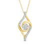 Thumbnail Image 1 of 1/6 CT. T.W. Composite Diamond Swirl Marquise Pendant in 10K Gold