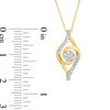Thumbnail Image 2 of 1/6 CT. T.W. Composite Diamond Swirl Marquise Pendant in 10K Gold