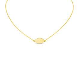 Mini Oval Choker Necklace in 14K Gold - 16&quot;