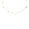Thumbnail Image 0 of Diamond-Cut Dangle Bead Station Choker Necklace in 14K Gold - 16"