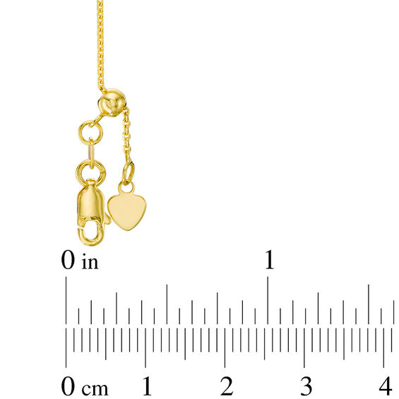 Diamond-Cut Dangle Bead Station Choker Necklace in 14K Gold - 16"