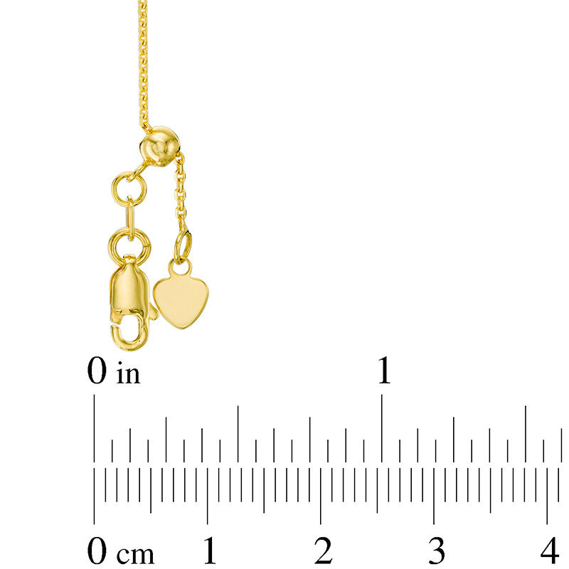 Diamond-Cut Dangle Bead Station Choker Necklace in 14K Gold - 16"