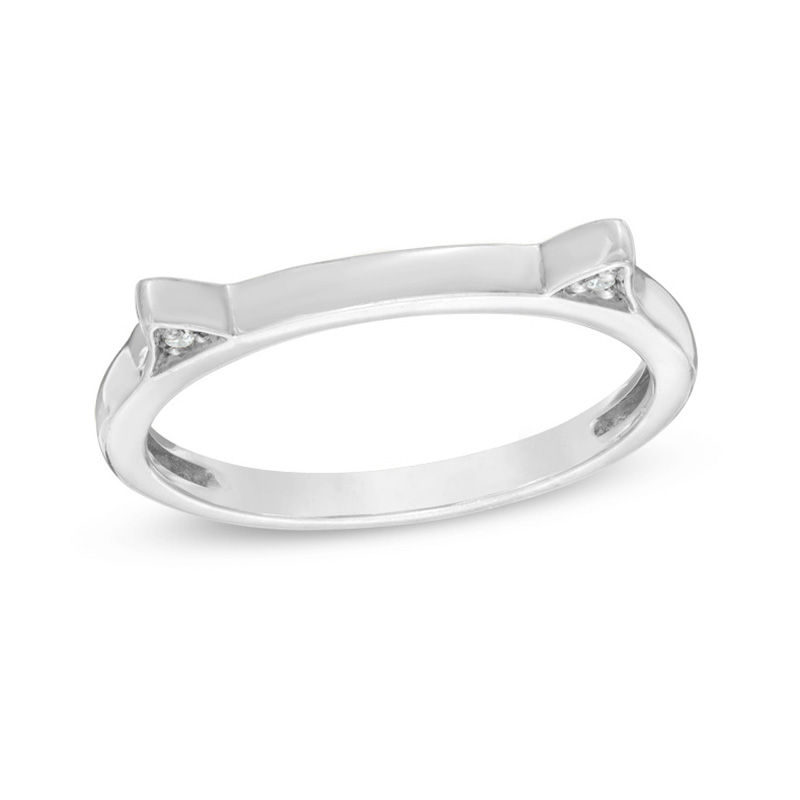 Diamond Accent Cat Ears Ring in 10K White Gold Zales