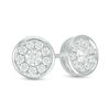 Thumbnail Image 0 of 1/2 CT. T.W. Diamond Frame Stud Earrings in 10K White Gold